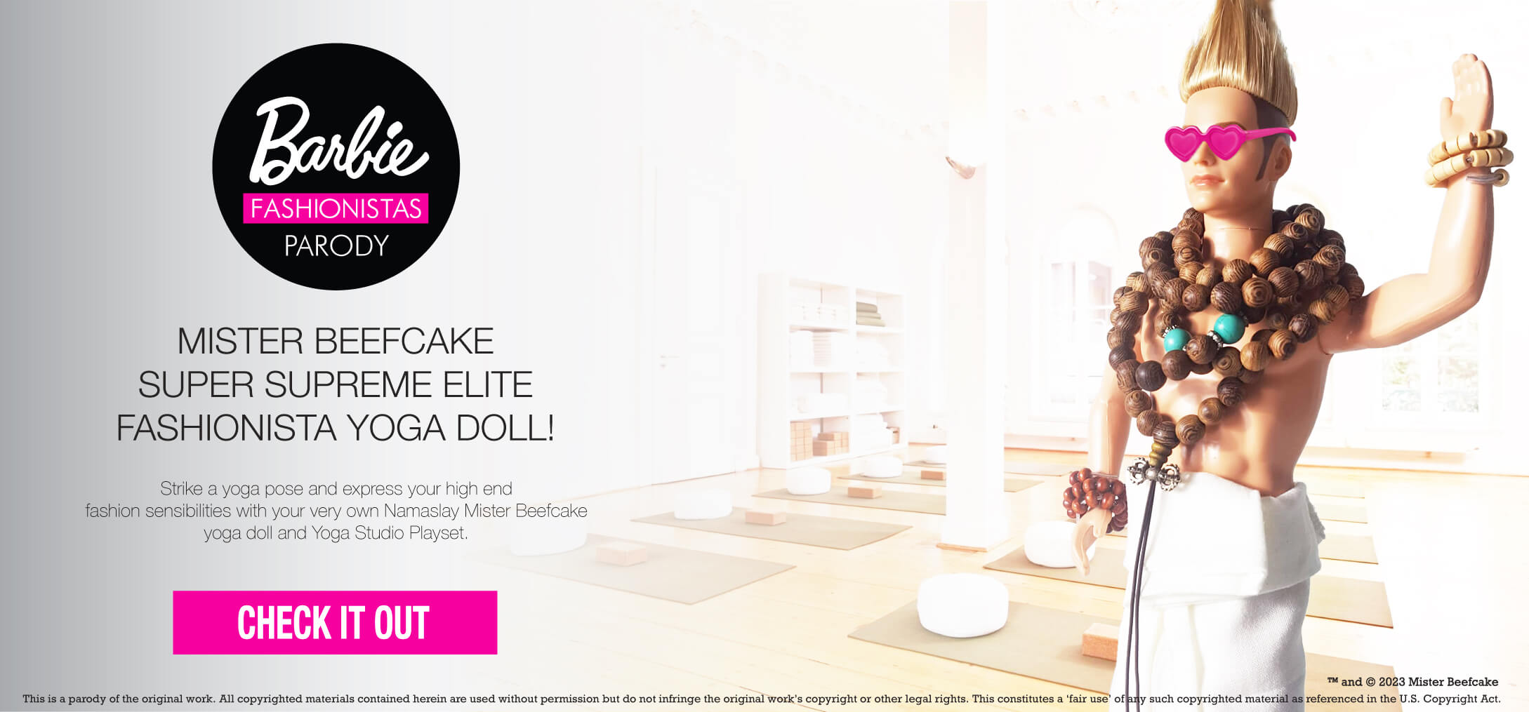 Mr Beefcake -Yoga Barbie Doll